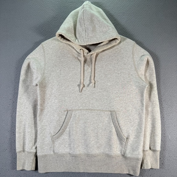 Uniqlo Hoodie Sweatshirt Adult Small Beige Fleece Heavyweight Comfort‎ Essential - Picture 1 of 12